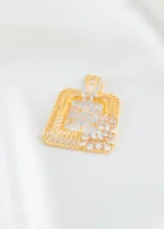 Floral Frame Elegance Pendant Set (Yellow Gold) PSET02594 - Image 2