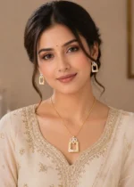Floral Frame Elegance Pendant Set (Yellow Gold) PSET02594 - Image 4