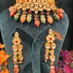 Floral Kundan Choker Set (Multi-Colored)- NEC12012309