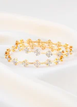Floral Whisper Bangle (Yellow Gold) BAN002548 - Image 3