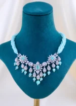 Frozen Glow Aqua Jewelry Set (Silver) NEC002410 - Image 2