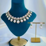 Fusion Emerald Green Polki Set (Yellow Gold) NEC001079