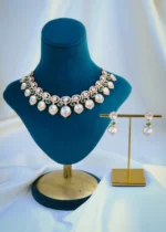 Fusion Emerald Green Polki Set (Yellow Gold) NEC001079