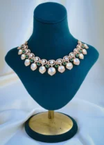 Fusion Emerald Green Polki Set (Yellow Gold) NEC001079 - Image 2