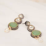 Fusion Mint Green Earrings (Dual Plating) EAR000603