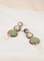 Fusion Mint Green Earrings (Dual Plating) EAR000603