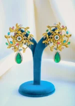 Fusion Navratna Choker Set (Antique Gold) NEC000858 - Image 4