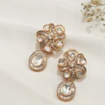 Fusion Polki Earrings (Victorian Gold) EAR000541