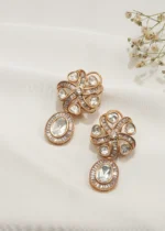Fusion Polki Earrings (Victorian Gold) EAR000541