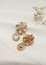Fusion Polki Earrings (Victorian Gold) EAR000541 - Image 4