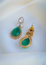 Fusion Polki Necklace Set (Victorian Gold) NEC000941 - Image 3
