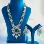 Fusion Polki Rani Haar Necklace Set (Victorian Gold) NEC000947