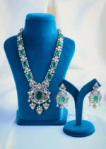 Fusion Polki Rani Haar Necklace Set (Victorian Gold) NEC000947