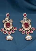 Fusion Ruby Earrings (Dual Plating) EAR000613 - Image 2