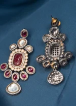 Fusion Ruby Earrings (Dual Plating) EAR000613 - Image 3