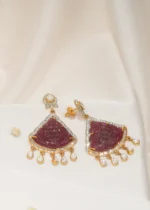 Fusion Ruby Earrings (Yellow Gold) EAR000562 - Image 2