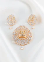 Ganesh Blessing Diamond Pendant Set (Yellow Gold) PSET02597
