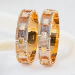 Geometric Luxe Link Bangles (Yellow Gold) BAN002528