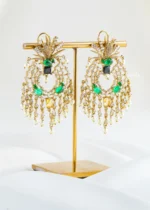 Glamorous Multi-Stone Statement Earrings (Yellow Gold) EAR002437 - Image 2