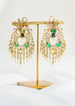 Glamorous Multi-Stone Statement Earrings (Yellow Gold) EAR002437 - Image 3