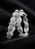 Glamorous Diamond Bangle (Silver) BAN002450