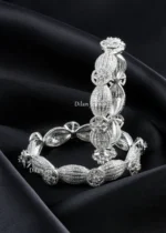 Glamorous Diamond Bangle (Silver) BAN002450 - Image 2