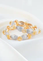 Glamorous Two-Tone Diamond Bangle (Yellow Gold) BAN002442 - Image 3