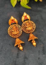 Goddess Lakshmi Mayur Double-Line Rani Haar Necklace Set- NEC30012320