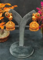 Goddess Lakshmi & Mayur Temple Necklace Set- NEC30012308 - Image 3