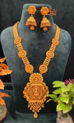 Goddess Lakshmi Temple Rani Haar Set- NEC30012305 - Image 3
