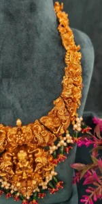Goddess Lakshmi Temple Rani Necklace Set- NEC30012313 - Image 2