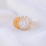 Gold Finish Full Finger Diamond Ring (Yellow Gold) RING02362