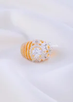 Gold Finish Full Finger Diamond Ring (Yellow Gold) RING02362
