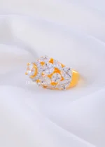 Gold Finish Full Finger Diamond Ring (Yellow Gold) RING02362 - Image 2