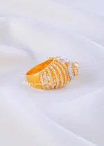 Gold Finish Full Finger Diamond Ring (Yellow Gold) RING02362 - Image 3