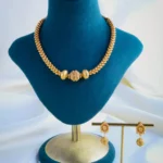 Gold Matar Mala Necklace Set (Antique Gold) NEC000908