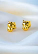 Gold Panther Earrings (Yellow Gold) EAR001322 - Image 2