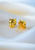 Gold Panther Earrings (Yellow Gold) EAR001322 - Image 3