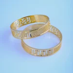 Gold Plated Broad Kada (Yellow Gold) BAN000979