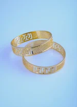 Gold Plated Broad Kada (Yellow Gold) BAN000979