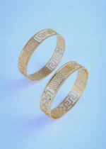 Gold Plated Broad Kada (Yellow Gold) BAN000979 - Image 2