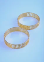 Gold Plated Broad Kada (Yellow Gold) BAN000979 - Image 3