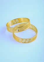 Gold Plated Broad Kada (Yellow Gold) BAN000979 - Image 4