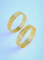 Gold Plated Broad Kada (Yellow Gold) BAN000979 - Image 5