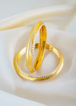 Gold Plated CNC Bangles for Women (Yellow Gold) BAN001535 - Image 3