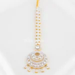 Gold Plated Diamond Maangtika- ACC002818