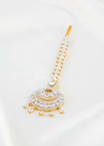 Gold Plated Diamond Maangtika- ACC002818 - Image 2