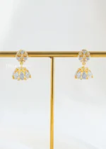 Gold Plated Diamond Earrings- EAR002803 - Image 2