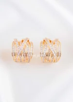Gold Plated Diamond Earrings- EAR002833