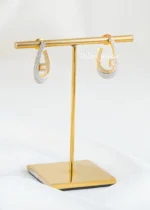 Gold Plated Diamond Earrings- EAR002834 - Image 2